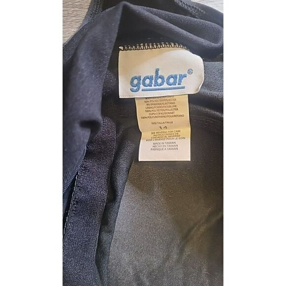 Vintage Gabar Womens One Piece Swimsuit Floral Ruched Front Size 14 - Picture 3 of 3